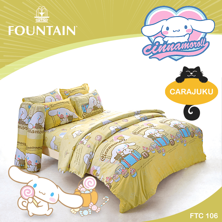 FOUNTAIN ชุดผ้าปูที่นอน ชินนามอนโรล Cinnamoroll FTC106