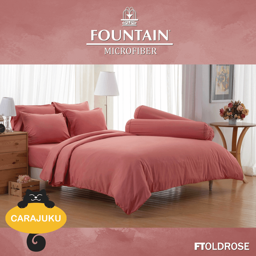 FOUNTAIN ชุดผ้าปูที่นอน สีแดงโอรส OLDROSE FTOLDROSE