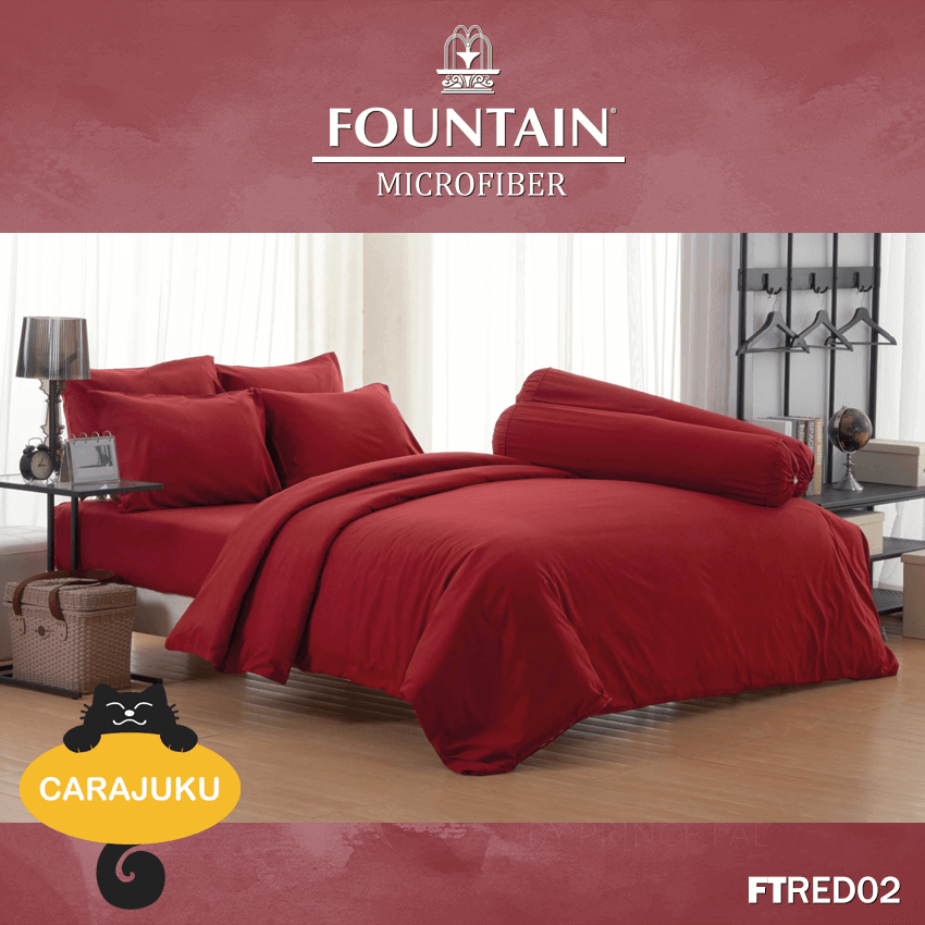 FOUNTAIN ชุดผ้าปูที่นอน สีแดง RED FTRED02