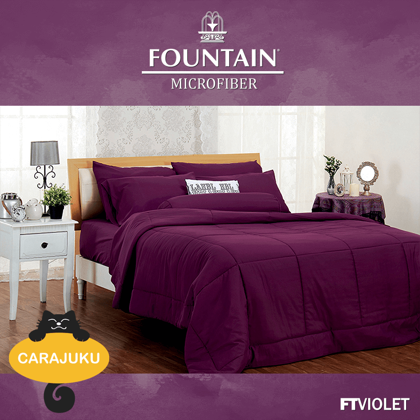 FOUNTAIN ชุดผ้าปูที่นอน สีม่วง VIOLET FTVIOLET