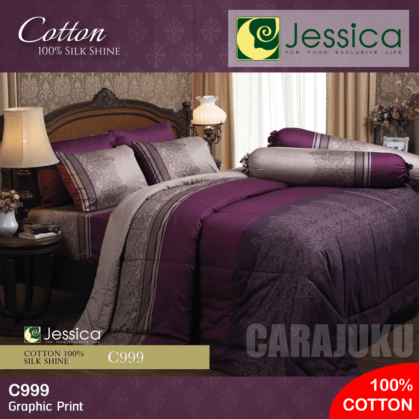 JESSICA ชุดผ้าปูที่นอน Cotton 100% พิมพ์ลาย Graphic C999