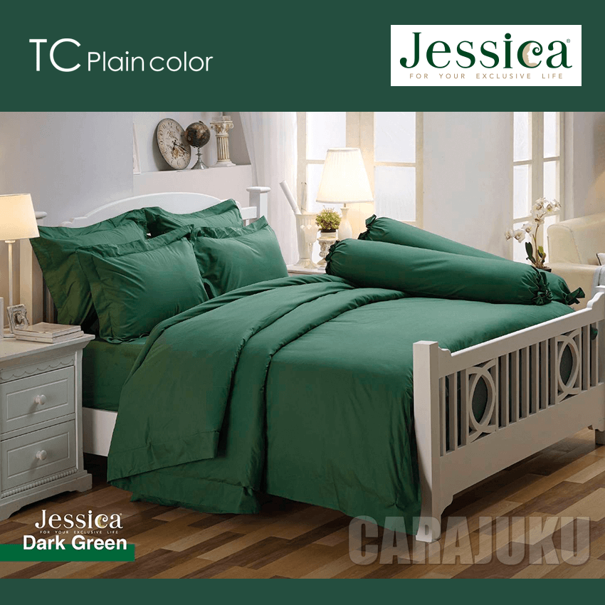 JESSICA ชุดผ้าปูที่นอน สีเขียวเข้ม DARK GREEN
