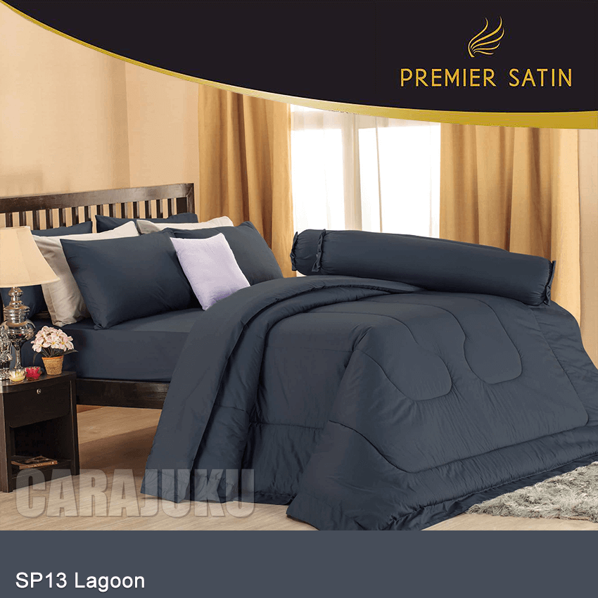 PREMIER SATIN ชุดผ้าปูที่นอน สีเทา Lagoon SP13