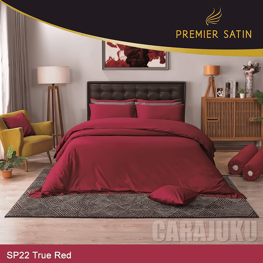 PREMIER SATIN ชุดผ้าปูที่นอน สีแดง True Red SP22