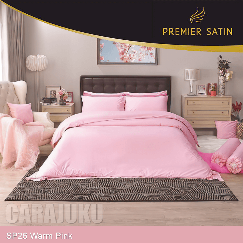 PREMIER SATIN ชุดผ้าปูที่นอน สีชมพู Warm Pink SP26