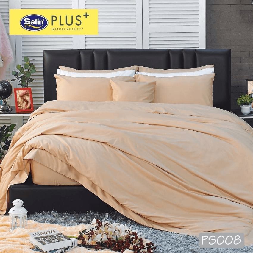 SATIN PLUS ชุดผ้าปูที่นอน สีครีม CREAM PS008