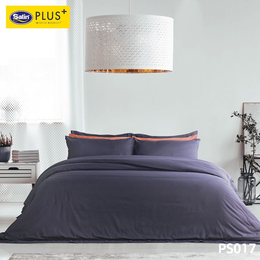 SATIN PLUS ชุดผ้าปูที่นอน สีม่วง Purple PS017