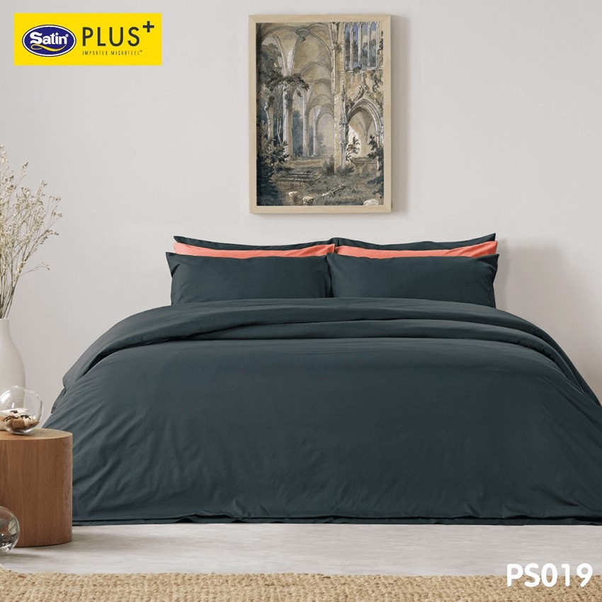SATIN PLUS ชุดผ้าปูที่นอน สีเทา Gray PS019