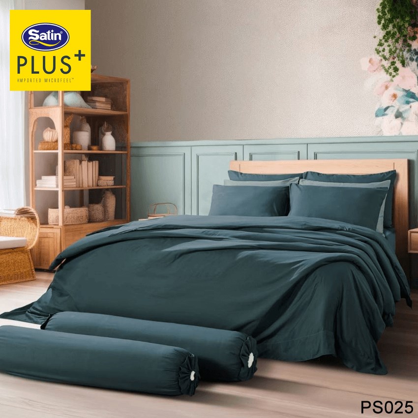SATIN PLUS ชุดผ้าปูที่นอน สีเขียว GREEN PS025