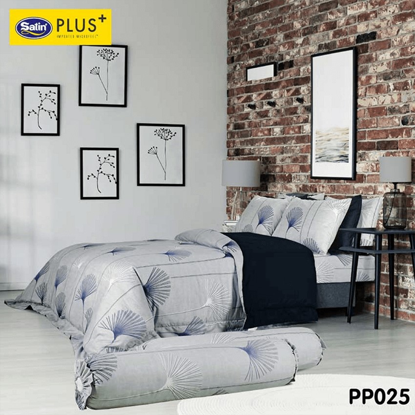 SATIN PLUS ชุดผ้าปูที่นอน พิมพ์ลาย Graphic PP025