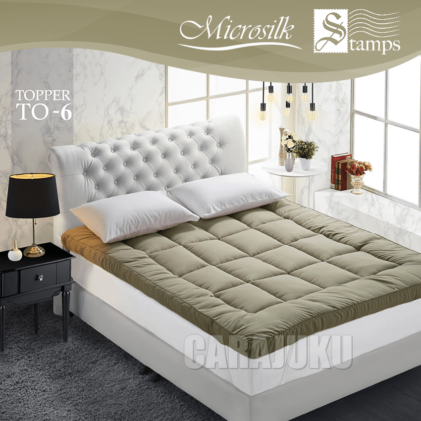 STAMPS เบาะรองนอน สีน้ำตาลอ่อนอมเขียว Greenish Light Brown Topper TO-6