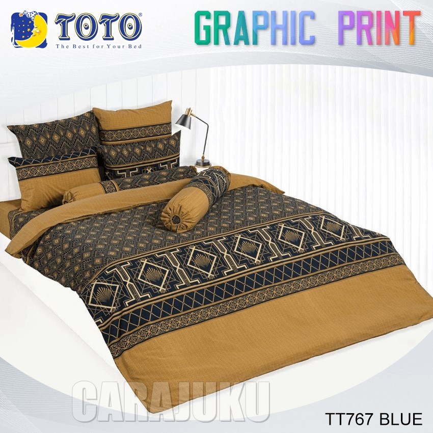 TOTO ชุดผ้าปูที่นอน ลายกราฟฟิก Graphic TT767 BLUE