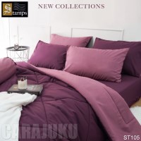 ชุดผ้าปูที่นอนสีม่วง ทูโทนGrape WineST105