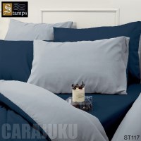 ชุดผ้าปูที่นอนสีน้ำเงินกรมท่า ทูโทนEnglish ManorST117