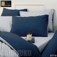 ชุดผ้าปูที่นอนสีน้ำเงินกรมท่า ทูโทนSilver SconceST118