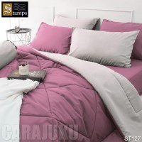 ชุดผ้าปูที่นอนสีม่วง ทูโทนNostalgia RoseST127