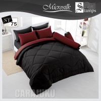 ชุดผ้าปูที่นอนสีดำแดงBlack RedST75