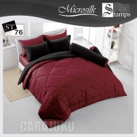 ชุดผ้าปูที่นอนสีแดงดำRed BlackST76