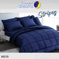 ชุดผ้าปูที่นอนลายริ้ว สีน้ำเงินNavy Blue StripeMS10