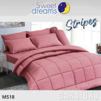 ชุดผ้าปูที่นอนลายริ้ว สีแดงRed StripeMS18